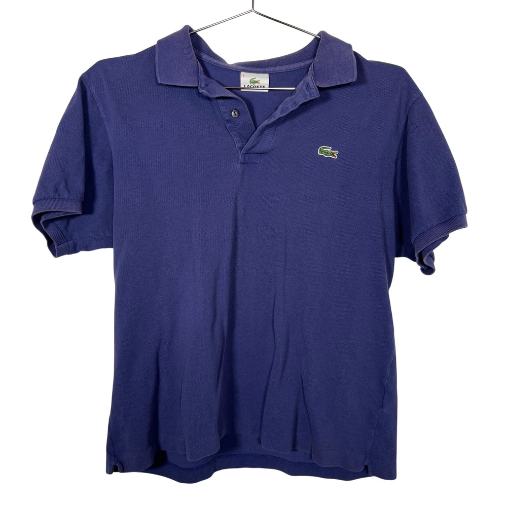 Classic Purple Lacoste Polo Shirt Short‎ Sleeve Pique Cotton Medium